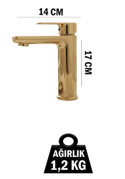 5512-1 Lavabo Bataryası Sabit Banyo Lavabosu Musluğu Musluk Armatür Beyaz Siyah Gold Krom Renkler Gold