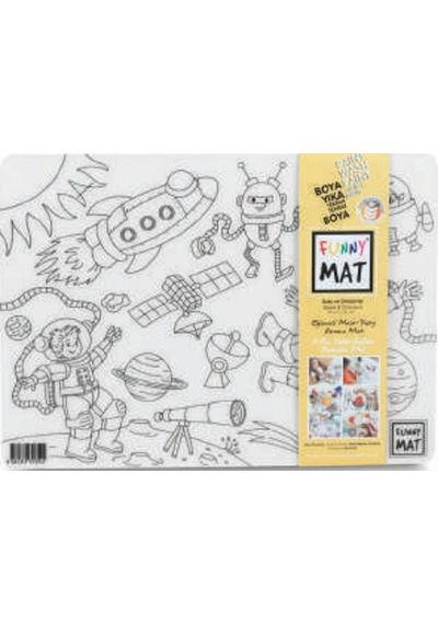 Funny Mat - Uzay Ve Dinozorlar 25 X 35 Cm