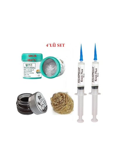 Best Krem Lehim 183 C 50gr Havya Uc Temizleyici Krem Ve Teli Flux Lehim Toplama Seti10