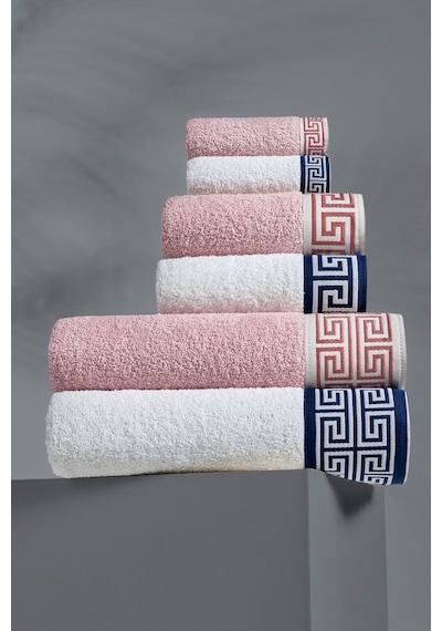 Veramoni Leonie Model 6'li Banyo Seti Beyaz-pudra