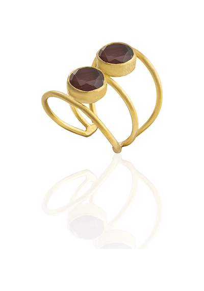 Kadir Jewellery 22 Ayar Altın Kaplama Kadın Zirkon Taşlı Yüzük Kuru Erik 61045757