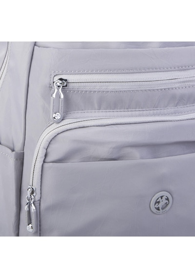 Nas Bag Unisex Büyük Boy Çok Gözlü Su Geçirmez Sırt Çantası Gri