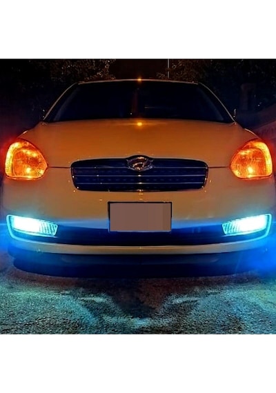 Megamarket06 H27 Buz Mavi Led Sis Farı Ampulü Hyundai Accent Era Blue Getz