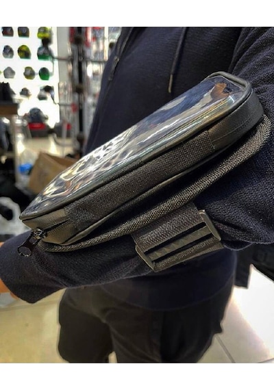 Motosiklet Kola Takılan Telefon Tutucu Kol Telefon Tutucu Su Geçirmez 6.7" Dayanıklı Siyah