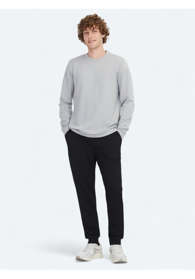 Kip Gri Bisiklet Yaka Sweatshirt Gri -