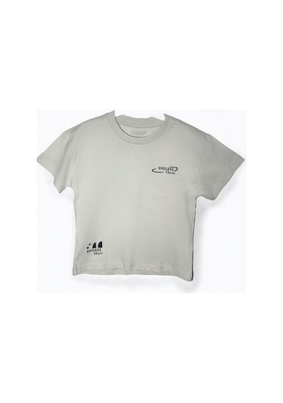 Jack Lions Erkek Bebek Pamuklu Sırtı Baskılı Skate T-shirt-15702 Taş