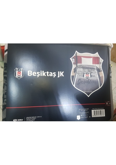 Taç Lisanslı Beşiktaş Kara Kartal Tek Kişilik Battaniye Çok Renkli