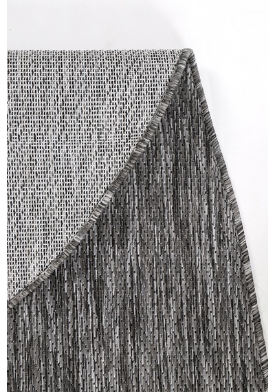 Konfor Halı Tema 9035 Gri Sisal Hasır İç Dış Mekan Kilim Dekoratif Bahçe Balkon Salon Halısı Gri