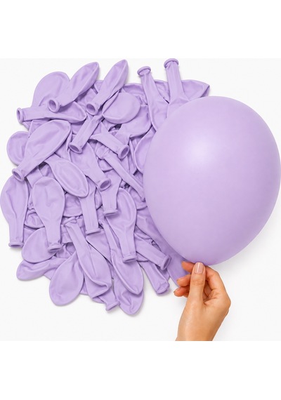 Lila Renk Lateks Makaron Balon 15 Cm - 10 Adet