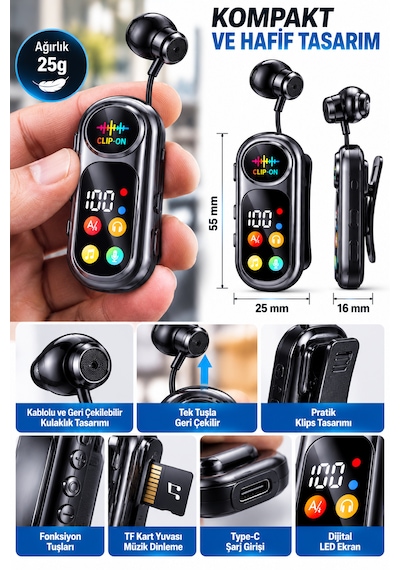 Beeman S-530 Max Bluetooth 6.0 Kulak İçi Kulaklık