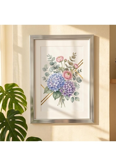 Tr 4409 Gümüş Ahşap Modern Dekoratif Cam Fotoğraf Çerçevesi Masa Duvar Fotoğraf Çerçevesi 21x29,7cm