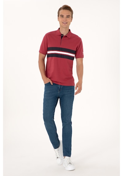 U.S. Polo Assn. Erkek Regular Fit Vişne Polo Yaka Tişört 50306808-VR223