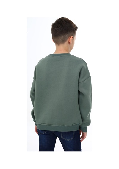 Toontoy Kids Toontoy Erkek Çocuk Oversize Bisiklet Yaka Düşük Omuz Baskılı Sweatshirt - 2 İplik Yeşil Toontoy Kids Toontoy Erkek Çocuk Oversize Bisiklet Yaka Düşük Omuz Baskılı Sweatshirt - 2 İplik Yeşil