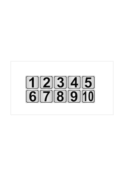 Metal Kapı,Masa,Dolap Numarası 5Cmx5Cm 10 Adet (1…10) (428976515)
