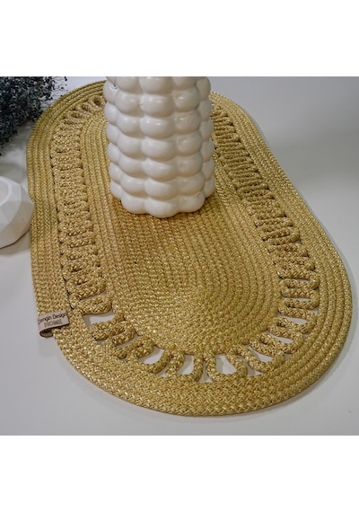 Zengin Design Home 10 Oval Runner Sarı