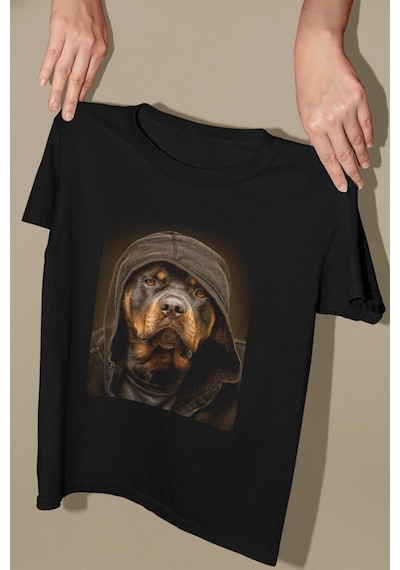 Tarzsokak Rottweiler Köpek Baskılı Oversize