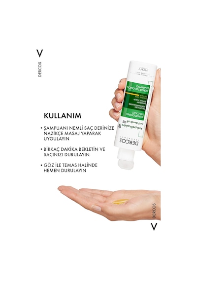Vichy Dercos Anti-dandruff Şampuan Kepek Karşıtı Kuru Saçlar İçin 200 Ml Kepekli