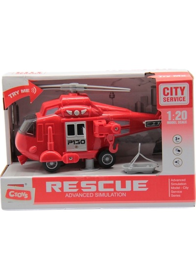 Ctoy Sesli Ve Pilli Kurtarma Helikopter 1:20
