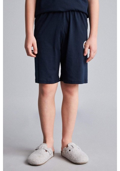 Defacto Fenerbahçe Kısa Kollu Pijama Üst Şort Pijama Alt 2li Pijama Takımı Erkek Çocuk H7578a826hsın42 İndigo-ın42