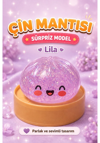 Orijinal Simli Çin Mantısı Squishy Oyuncak Sağlığa Uygun Yıkanabilir Yumuşak Oyuncak Sürpriz Renk Çok Renkli