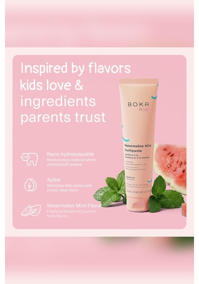 Boka Kids Watermelon Mint Nano-hydroxyapatite Çocuk Diş Macunu 96gr