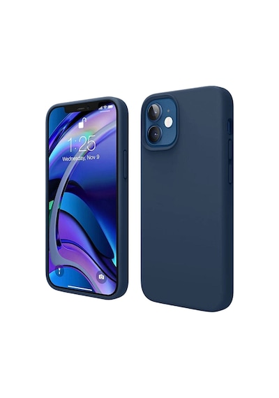 Apple Uyumlu iPhone 12  Silikon Kılıf - Pastel Renk Tonu Esnek Tam Koruma Kapak - Lacivert