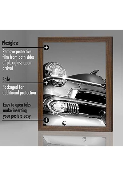 Cilalı Pleksiglaslı 18x24 Poster Çerçevesi - Epik Koleksiyon - Ahşap Galeri Duvar Çerçeveleri - Duvar Sergileme İ