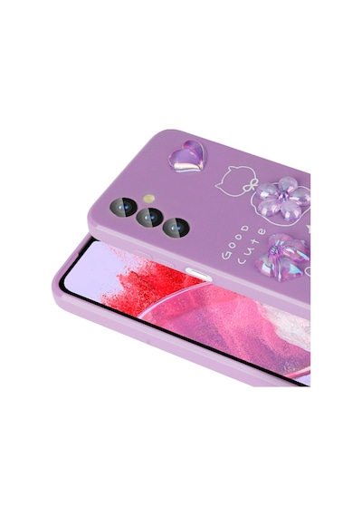 Galaxy Uyumlu M34 5g Kılıf Kabartma Figürlü Parlak Toys Silikon Kapak - Beyaz Beyaz Beyaz