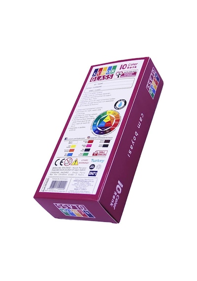 Cam Boyası 10 Renk 15 ML 1 Paket Cam Vitray Boyası Vitray Boya Seti 10 lu Çok Renkli