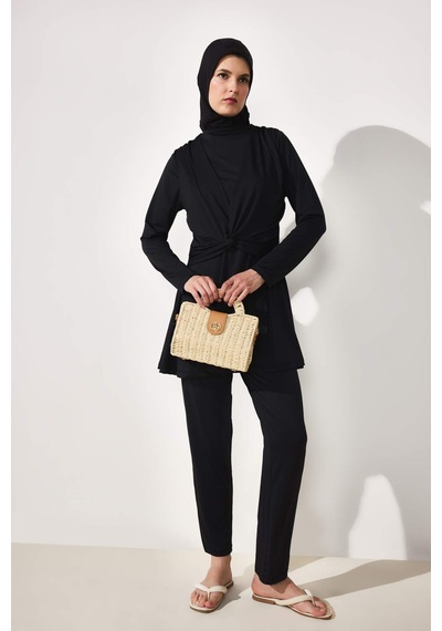 Defacto Regular Fıt 5li Siyah Burkini Mayo G7445ax26hsbk27 Siyah-bk27