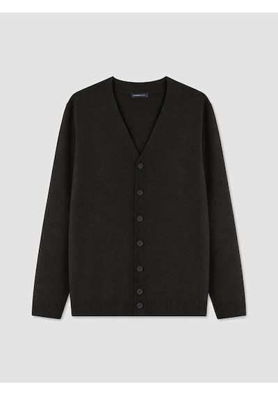 Lcwaıkıkı Classic Kahverengi Regular Fit V Yaka Erkek Triko Hırka