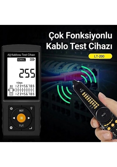 Novacom Nvc-lt200 3 Lcd Ekranlı Tdr Metraj - Pse Voltaj - Network Kablo Test Cihazı