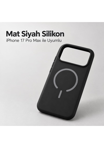 İphone 17 Pro Max İle Uyumlu Magsafe Destekli Premium Silikon Kılıf