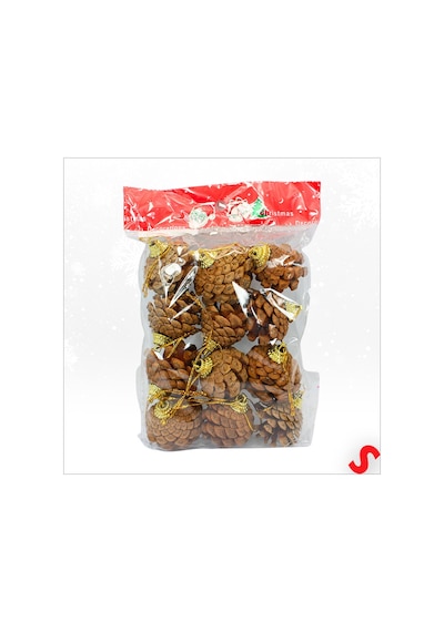 Yılbaşı Ağaç Süsü Doğal Kozalak, 5 Cm X 12 Adet