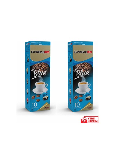 Espressomm® Tchibo Cafissimo Makineleri İle Uyumlu Blue Kafeinsiz Kapsül Kahve 2 x 10'lu