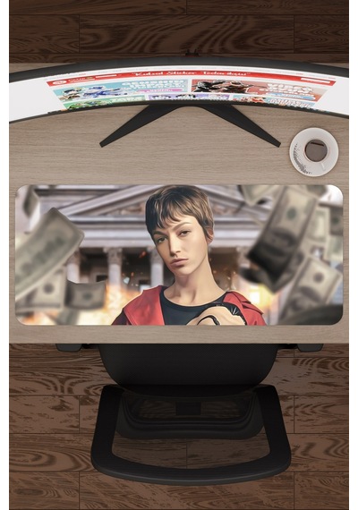 La Casa De Papel-tokyo V5 70x30 Xl Gaming Kauçuk Kaymaz Taban Mouse Pad Fare Altlığı