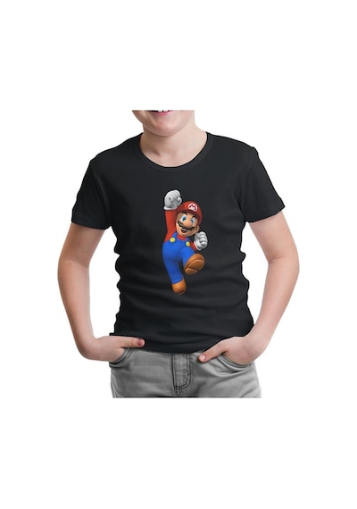 Lord Tshirt Mario & Luigi - Mario Siyah Çocuk Tshirt