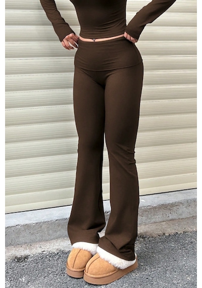 Genius Store Kadın Pantolon Pamuklu Likralı Süprem Esnek İspanyol Paça Spor Ve Günlük Pantolon Süprem-pantolon Kahverengi Genius Store Kadın Pantolon Pamuklu Likralı Süprem Esnek İspanyol Paça Spor Ve Günlük Pantolon Süprem-pantolon Kahverengi