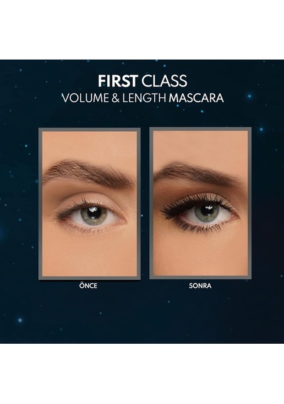 Cosmetics First Class Hacim Ve Uzatma Etkili Maskara Siyah