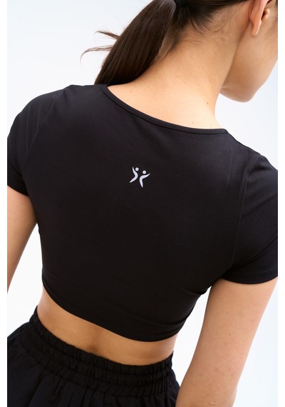 Normal People Era - Crop Top Üst / 95%cotton 5%elastane Siyah