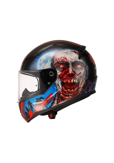 Ls2 Rapid 2 Zombie Kapalı Motoiklet Kask Kırmızı - Siyah