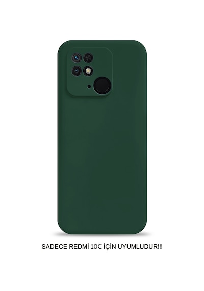 Redmi 10c / Poco C40 Uyumlu Kamera Korumalı Darbeye Dayanıklı Renk Atmayan Fab Silikon Kılıf Haki