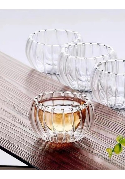 6'lı Çift Cidarlı Cam Sosluk Reçellik Drajelik Lokumluk Mini Kase 6.1 X 4 Cm Çok Renkli