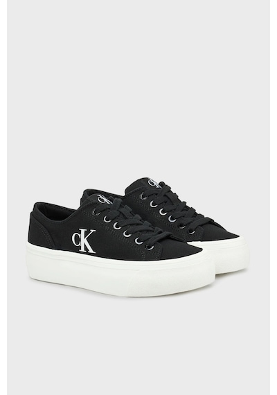 Calvin Klein Bayan Ayakkabı Yw0yw01763 0gm Siyah-beyaz Siyah-beyaz Siyah - Beyaz