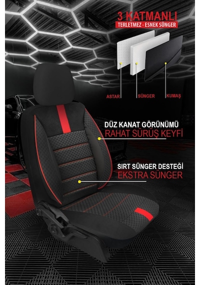 Opel Corsa E Kasa / Hatchback 2015-2019 Aracınıza Uyumlu Kırmız