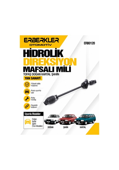 Tofaş Doğan Kartal Şahin Hidrolik Direksiyon Mafsalı Mili Yan Sanayi - Erb538