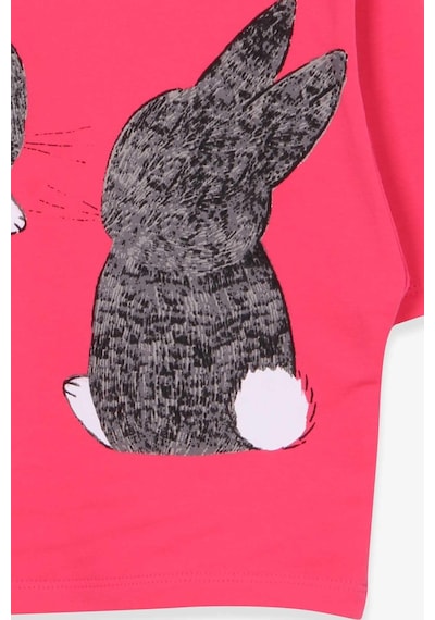 Breeze Kız Çocuk Tunik Tavşan Desenli 1.5-5 Yaş, Pembe-pembe Pembe