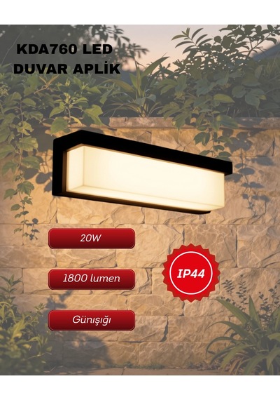 K2 Kda760 Led Duvar Aplik 20w 3000k Gün Işığı