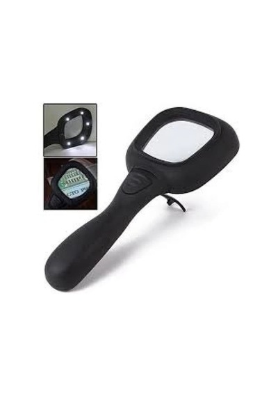 6 Ledli Ve Mor Işıklı Büyüteç 60mm -