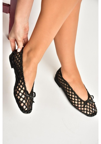 Fox Shoes Y282712509 Siyah Günlük Kadın Babet